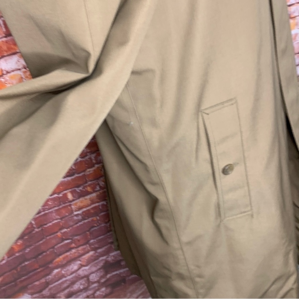 Vintage Oleg Cassini Dark Tan All Weather Thermolite Insulated Trench … - Picture 10 of 16